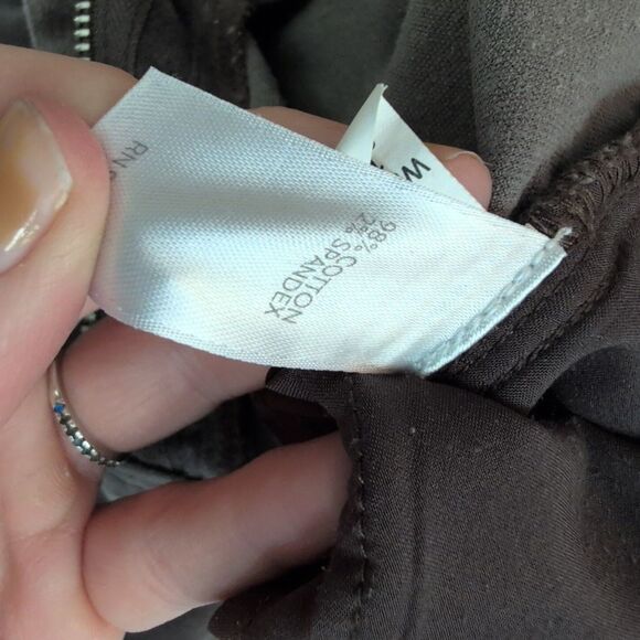 J Jill Charcoal Gray Velvet Velour Pants Jeans Stretch Taper Womens 8 Petite - Picture 8 of 12